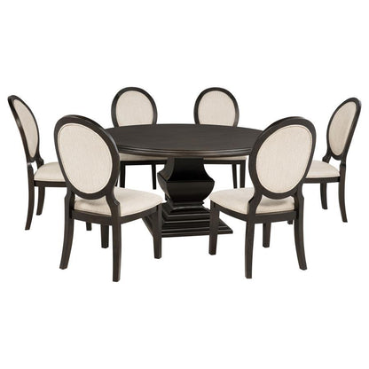 Twyla - Round Wood Dining Room Table Set