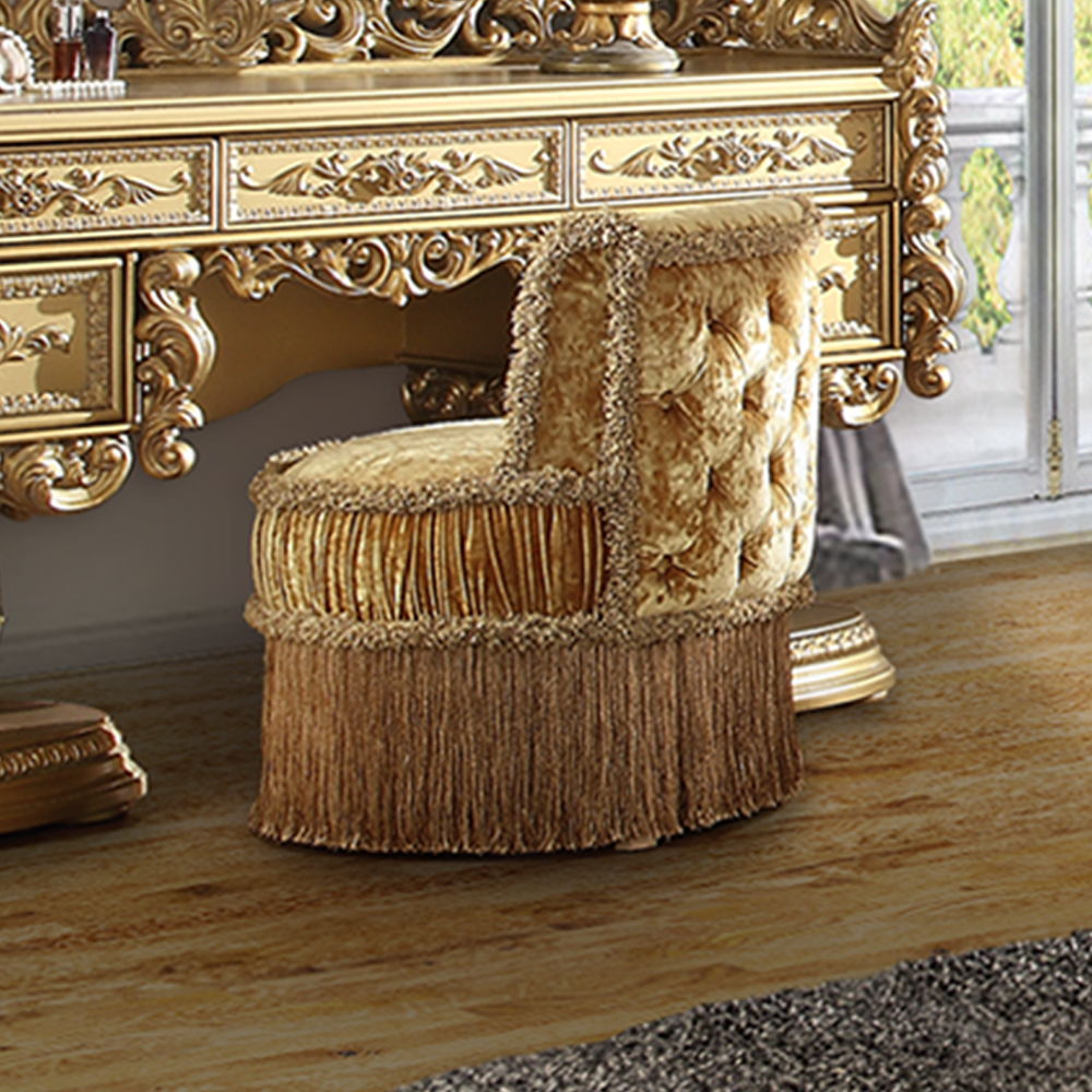 Bernadette - Stool - Gold Velvet