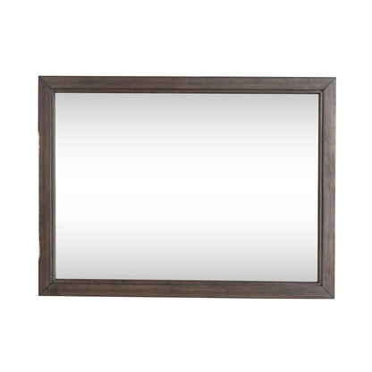 Modern Edge - Landscape Mirror - Brown