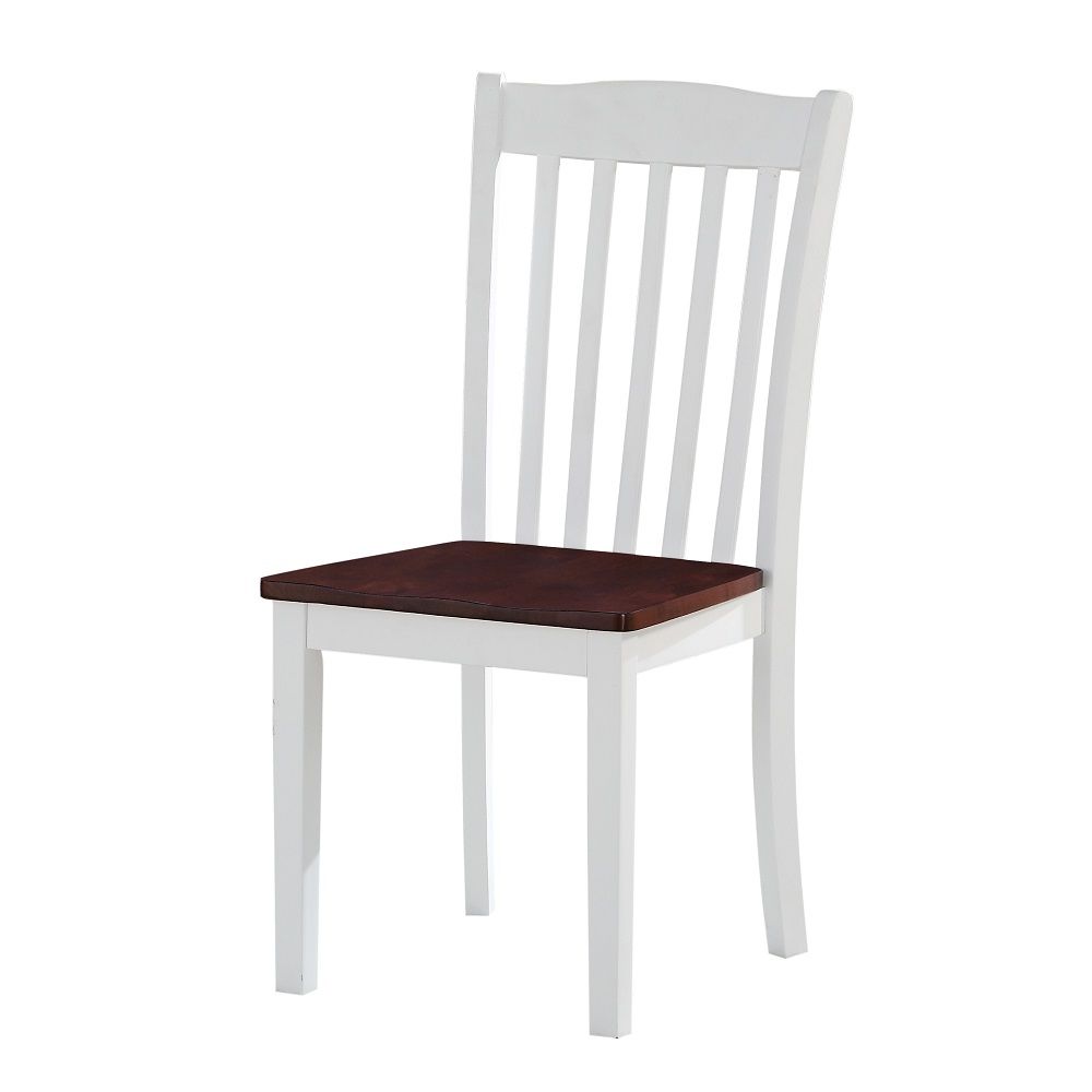 Green Leigh - Side Chair (Set of 2) - White & Walnut