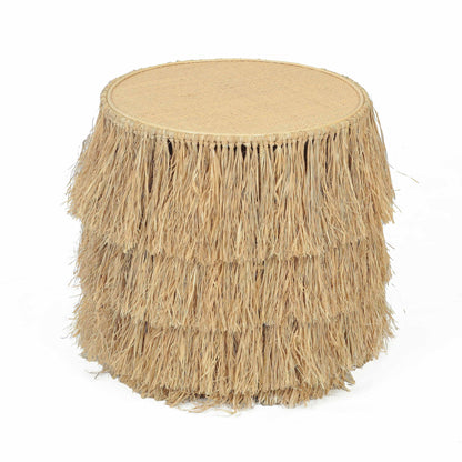 Luau - Rattan Round End Table - Natural