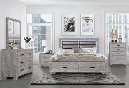 Nolan - 5 Piece Queen Bedroom Set - Gray