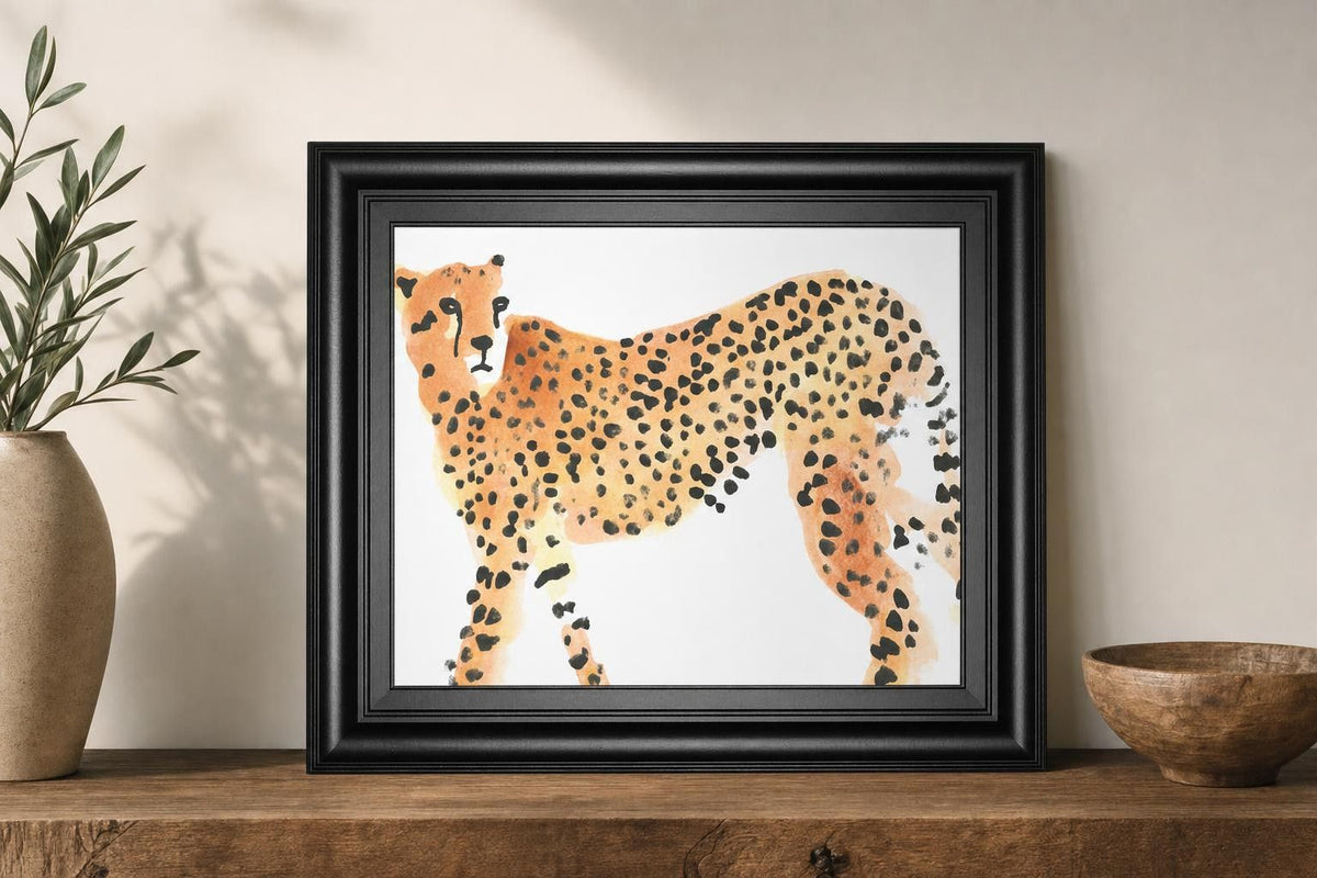 22x26 Majestic Cheetah II By June Erica Vess - Orange