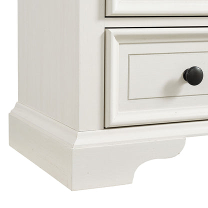 Eastwood - Youth 3-Drawer Nightstand - Brown And White