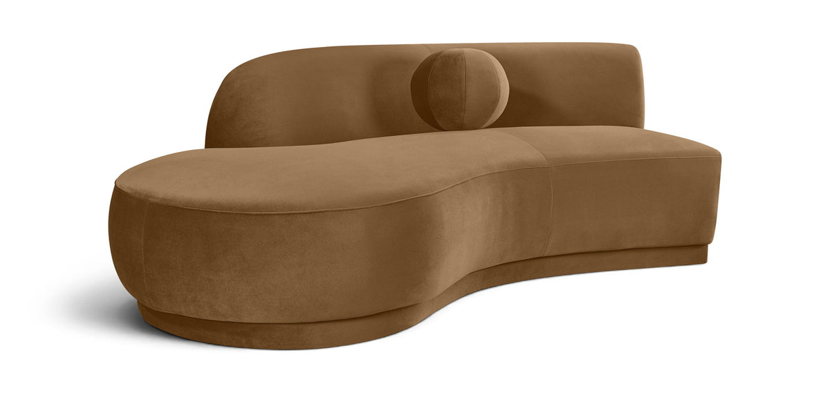 Avra - 86" Velvet Performance Fabric Upholstered Sofa