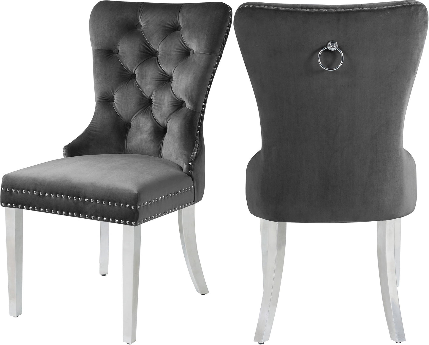 Carmen - Dining Chair with Chrome Legs (Set of 2)