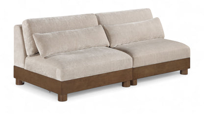 Turin - Chenille Fabric Upholstered Modular Sectional - Taupe