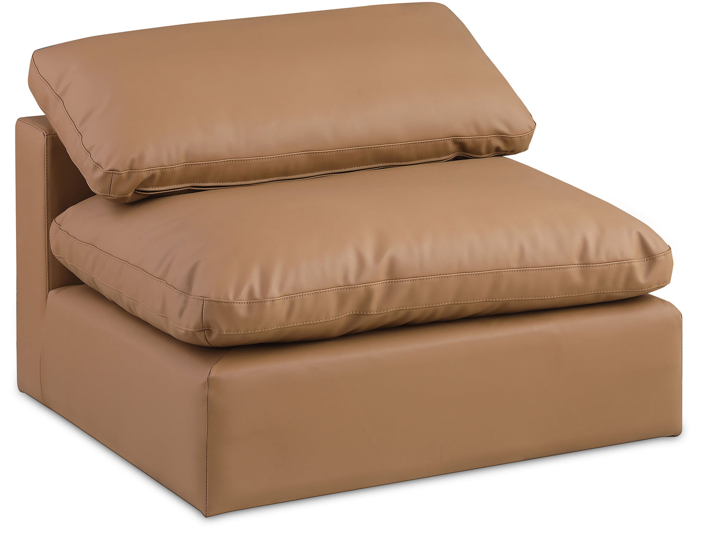 Comfy - Faux Leather Armless Chair