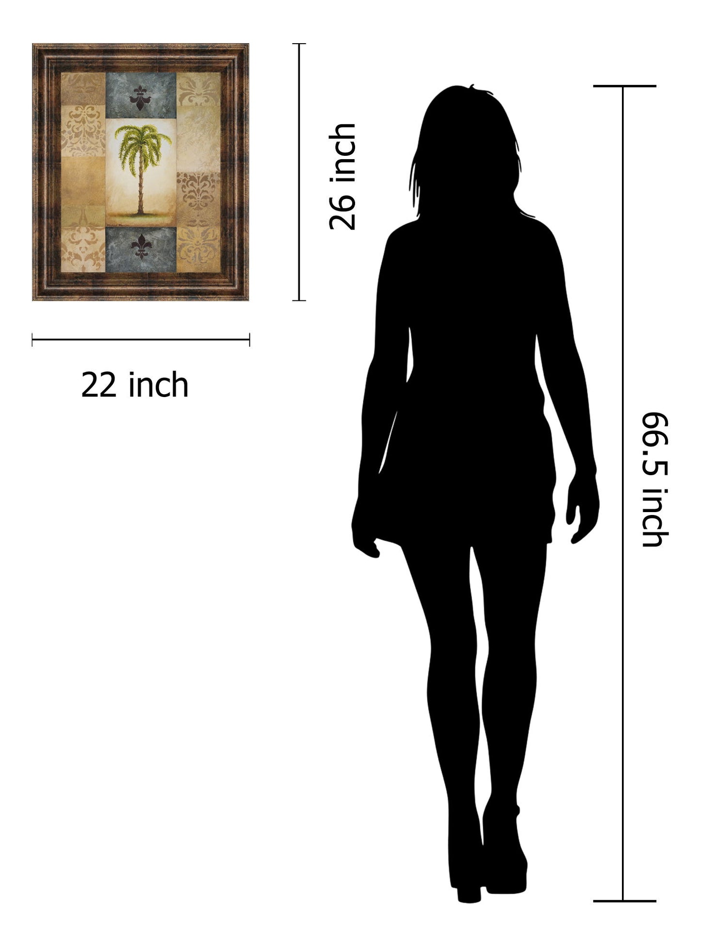 Fantasy Palm Il By Michael Marcon - Framed Print Wall Art - Green