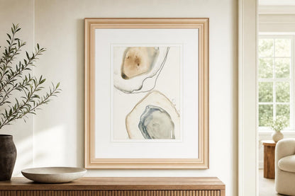 34x40 Ocean Oysters III By June Erica Vess - Gray