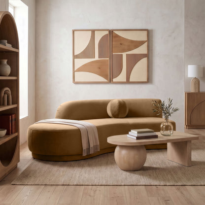 Avra - 86" Velvet Performance Fabric Upholstered Sofa