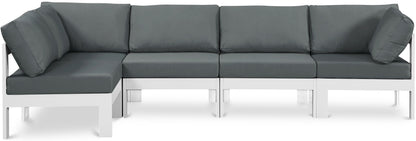 Nizuc - Outdoor Patio 4 Piece Modular Sectional With White Frame