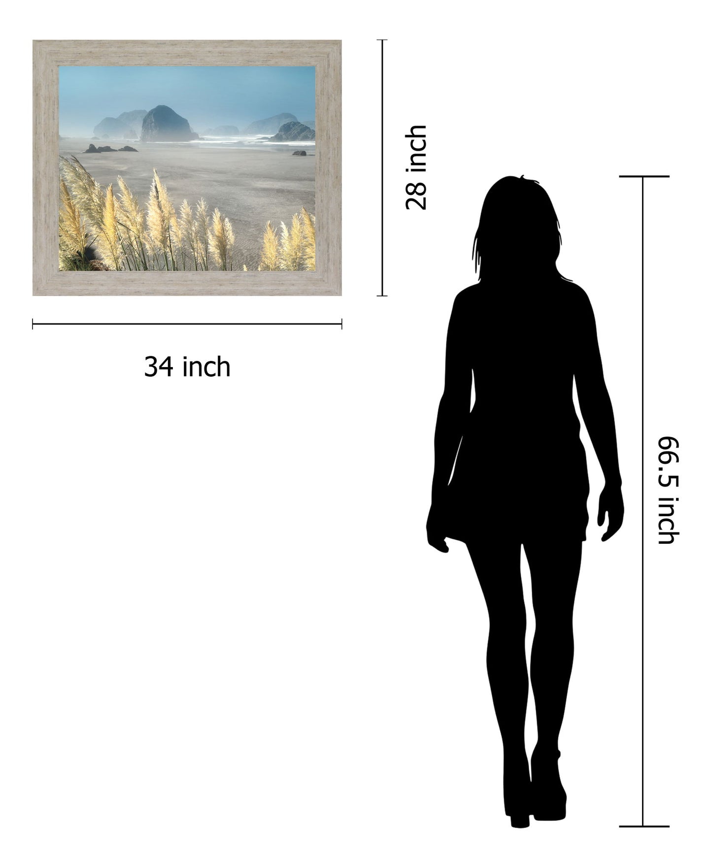 Golden Reeds Vista - 28" x 34" Framed Wall Art