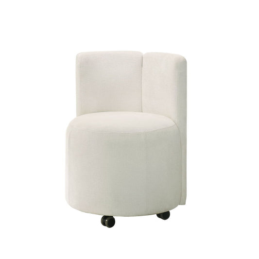 Blayde - Side Chair With Swivel (Set of 2) - White Fabric