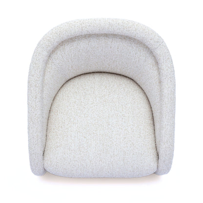 Clarke - Heavy Performance Boucle Swivel Accent Chair - Cream