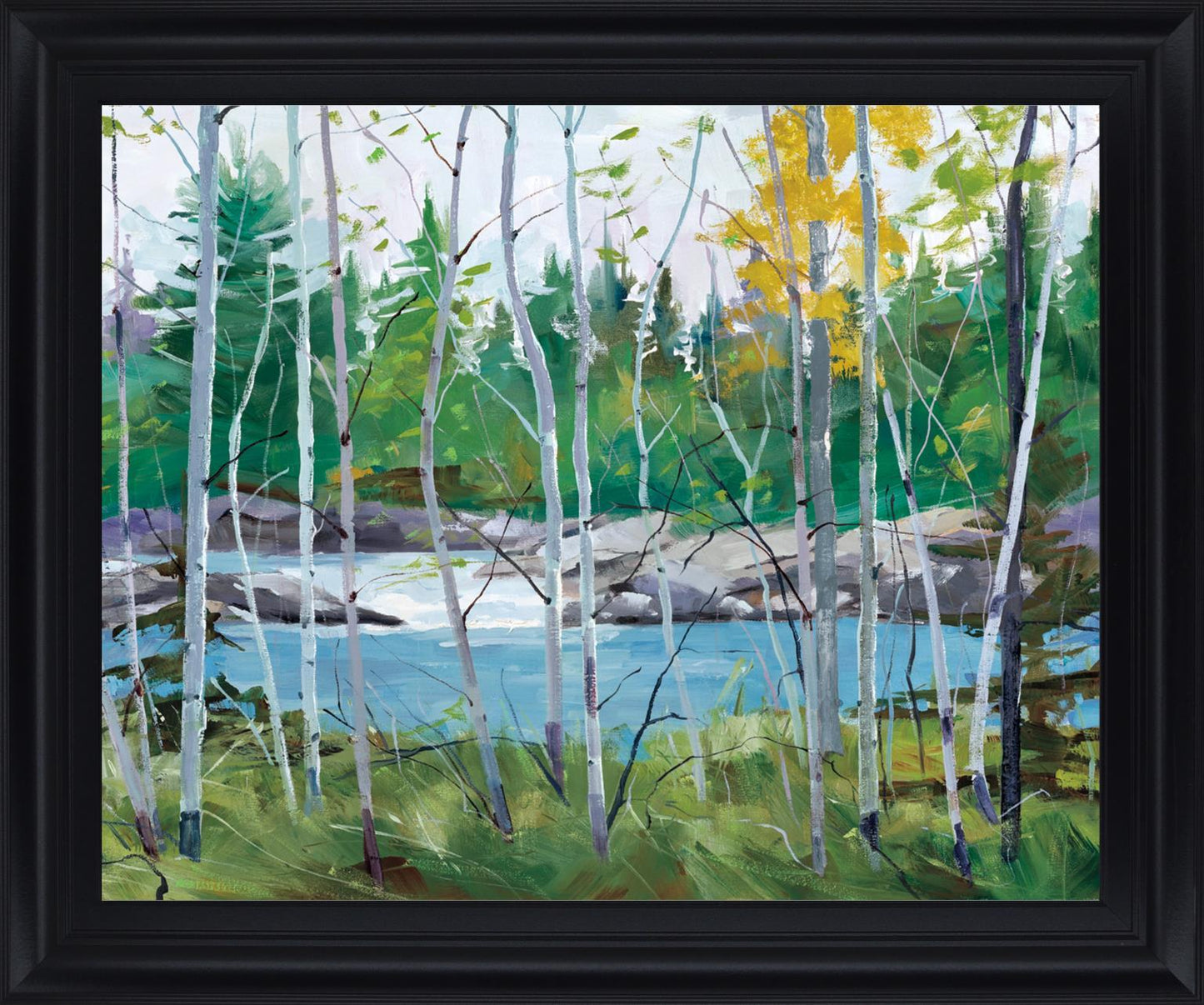 River Birch Vista - 28" x 34" Framed Wall Art