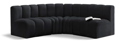 Arc - Velvet 4 Piece Corner Modular Sofa