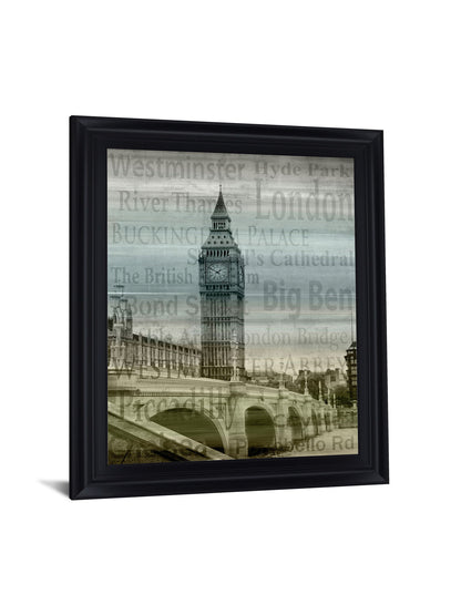 Foggy Landmark View - 28" x 34" Framed Wall Art - Gray