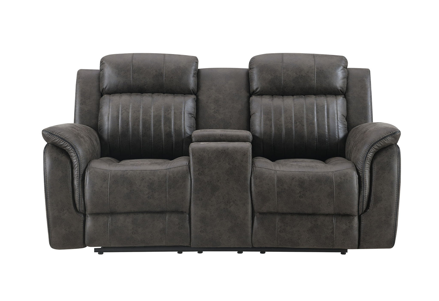 U8517 - Console Reclining Loveseat - Gray