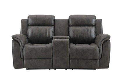 U8517 - 3 Piece Living Room Set (Reclining Sofa / Reclining Loveseat / Glider Recliner) - Charcoal