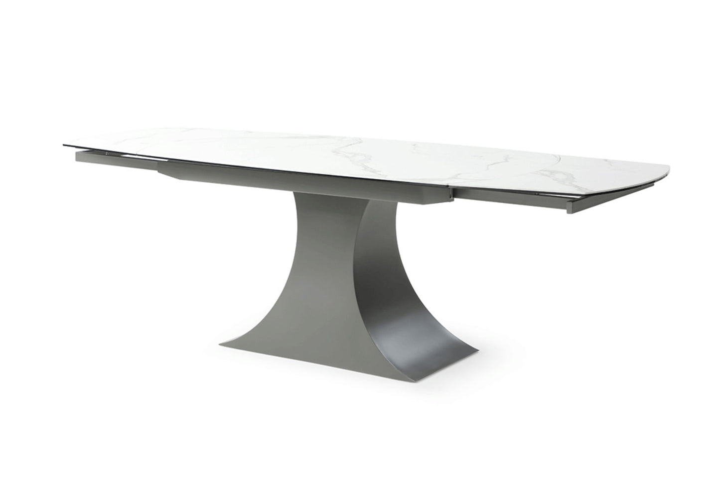 9035 - Marble Dining Table - White / Dark Gray