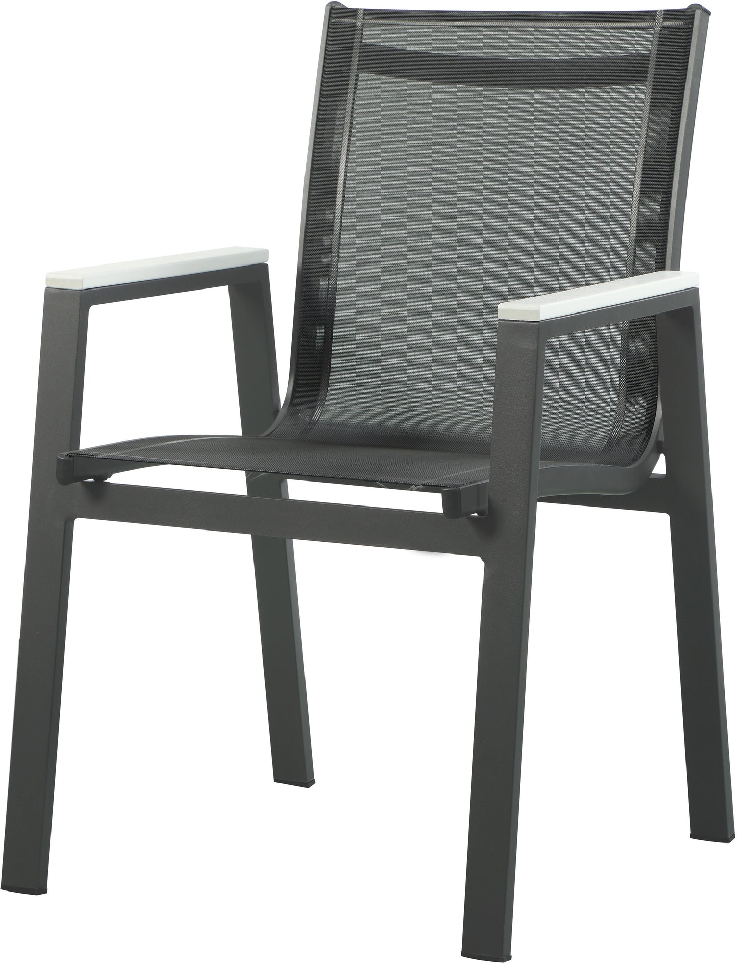 Nizuc - Outdoor Patio Dining Arm Chair With Gray Frame (Set of 2)