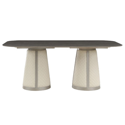 Kasa - Dining Table - Sintered Stone Top & Champagne