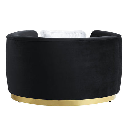 Achelle - Chair With Pillow - Black Velvet