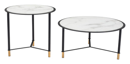Davis - Coffee Tables (Set of 2) - White & Black