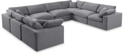 Comfy - 8 Piece Velvet Modular Sectional