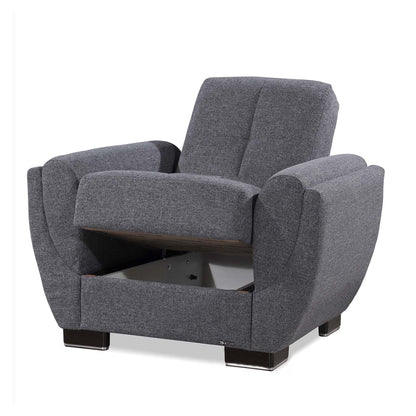 Ottomanson Armada Air - Upholstered Convertible Armchair With Storage - Polyester