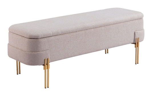 Lebreton - Storage Bench - Oatmeal Beige