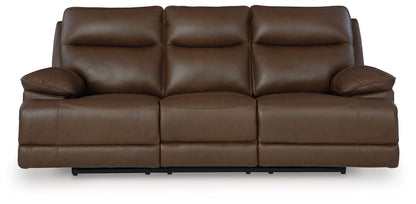 Vonryan - Tobacco - Power Reclining Sofa With Adj Headrest