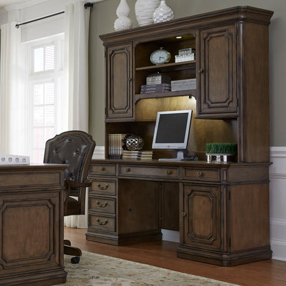 Amelia - Jr Executive Credenza Set - Dark Brown