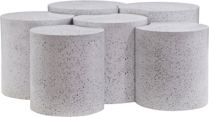 Dimple - 20" 6 Piece Modular Coffee Table - Terazzo Finish