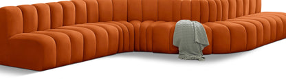 Arc - Velvet 8 Piece Curved Modular Sofa