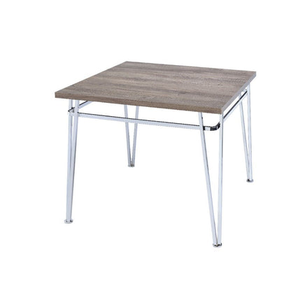 Nadie II - Counter Height Table - Light Oak & Chrome