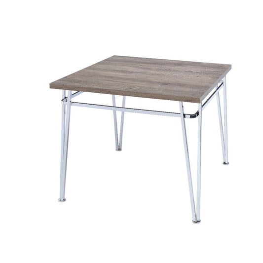 Nadie II - Counter Height Table - Light Oak & Chrome