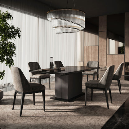 Aris - Dining Table With Extension - Black
