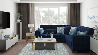 Ottomanson Armada Air - Upholstered Convertible Sectional With Storage - Microfiber