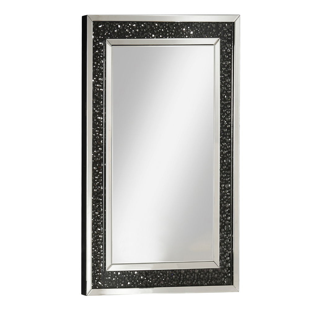 Nysa - 47" X 32" Accent Mirror - Mirrored & Faux Crystals