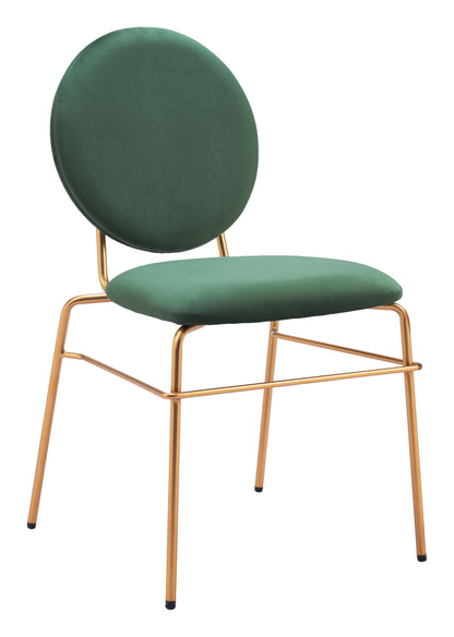 Odessa - Dining Chair (Set of 2) - Green / Gold