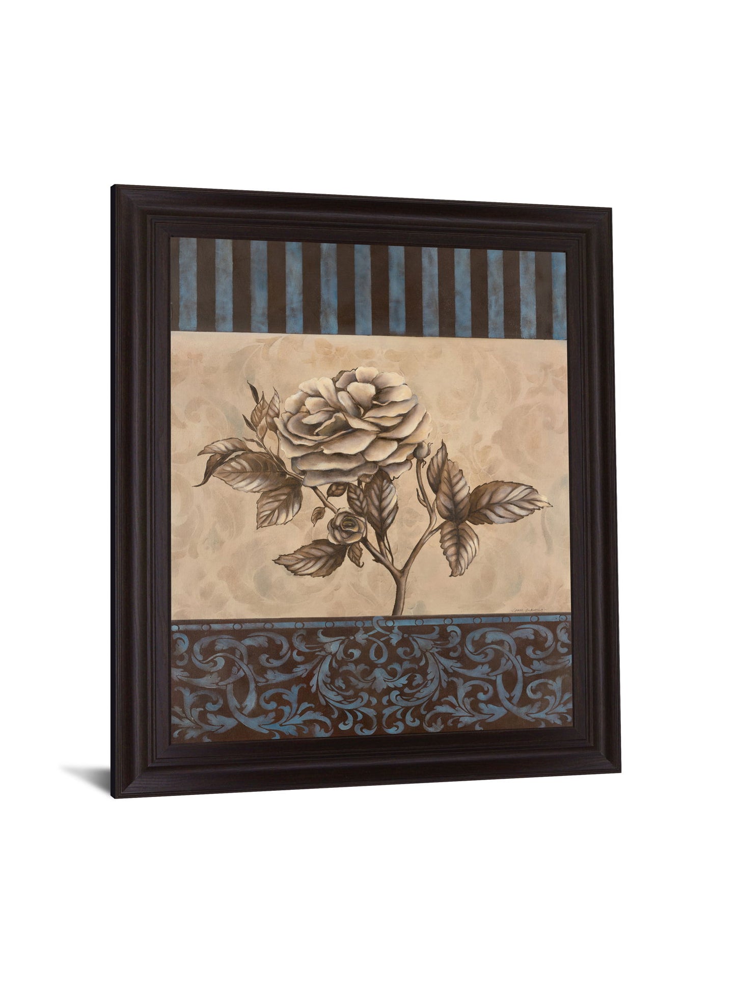 Blue Tranquility Bloom - 28" x 34" Framed Wall Art