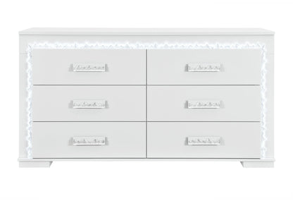 Naomi - Dresser With LED - Silver