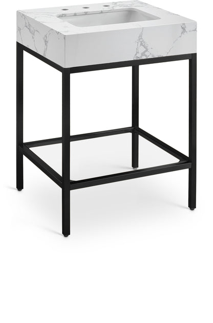 Marmo - Engineered Marble Bathroom Vanity With Black Base