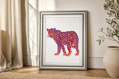 22x26 Bright Leopard I By Emma Scarvey - Pink