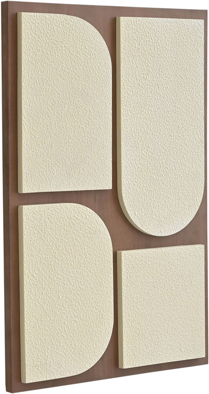 Icon - Mango Wood 4 Piece Wall Art - Black / Natural