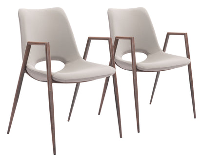 Desi - Dining Chair Walnut Legs (Set of 2)
