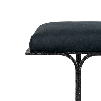 Bryn - Linen Bench - Black