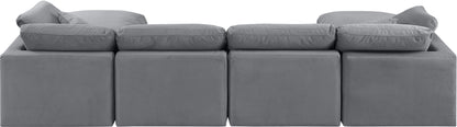 Indulge - Velvet 6 Piece Modular Double Chaise Sectional